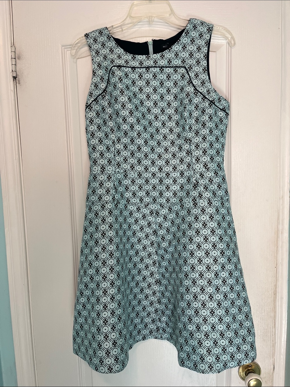 Club Monaco structured geometric print dress